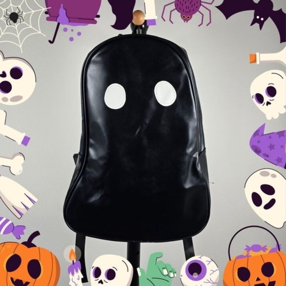 🎃 Cute Black Ghost Backpack (NWOT) - Picture 1 of 12